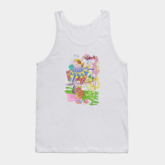 Crazy shape Tank Top by now83